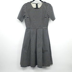 DownEast Fit & Flare Striped Dress S Black & White
